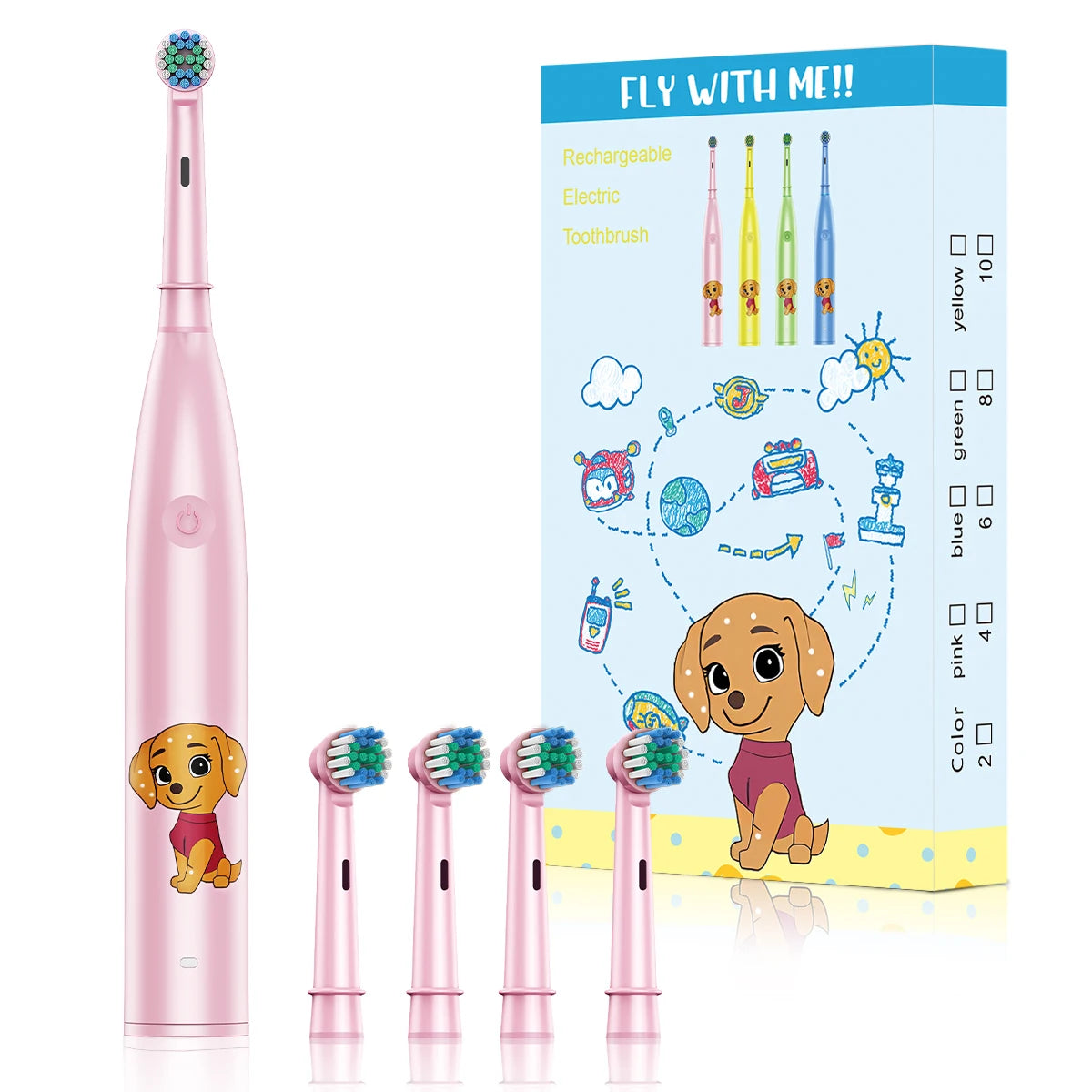 Rechargeable Rotating Electric Toothbrush for Kids