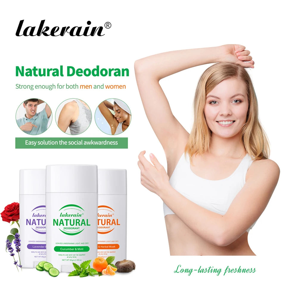 Long-Lasting Natural Solid Deodorant Stick