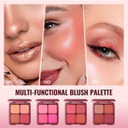 4-Shade Soft Blur Face Blush Palette