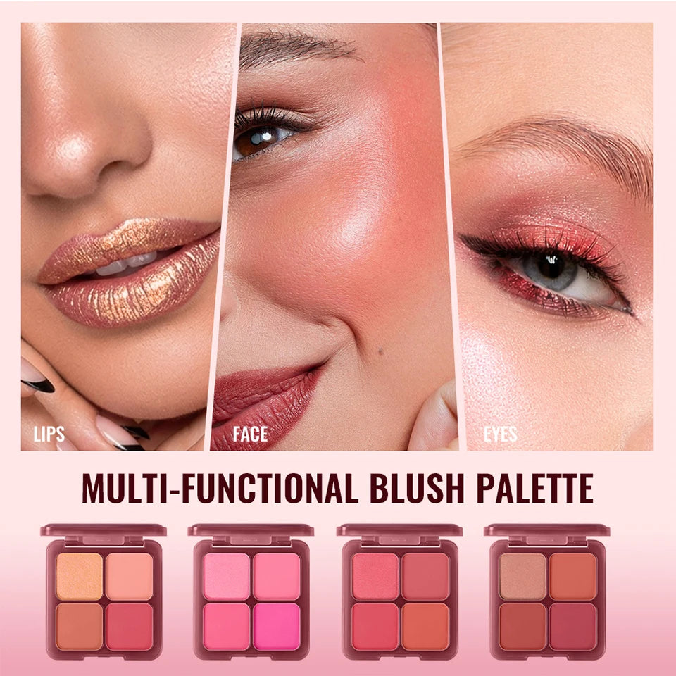 4-Shade Soft Blur Face Blush Palette