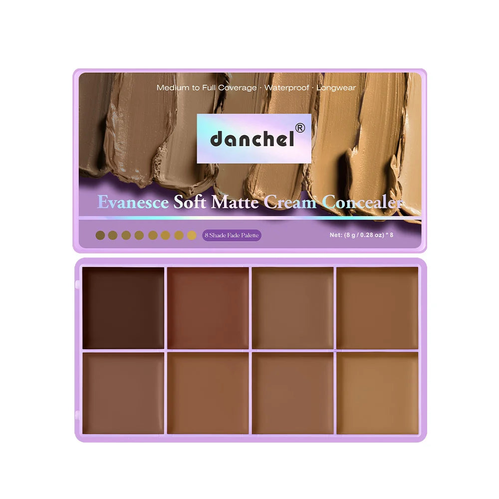 8-Shade Full Coverage Cream Concealer Palette - 18