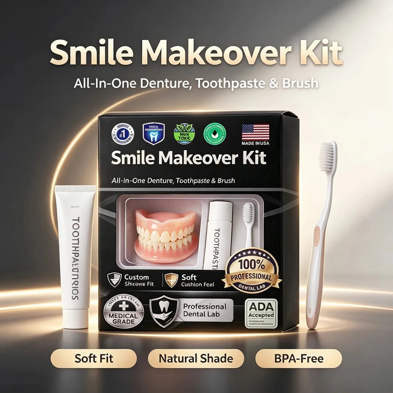 Moldable Silicone Denture Set for Instant Smile