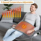 Electric Heating Pad with 9 Heat Settings and 4 Timer Levels