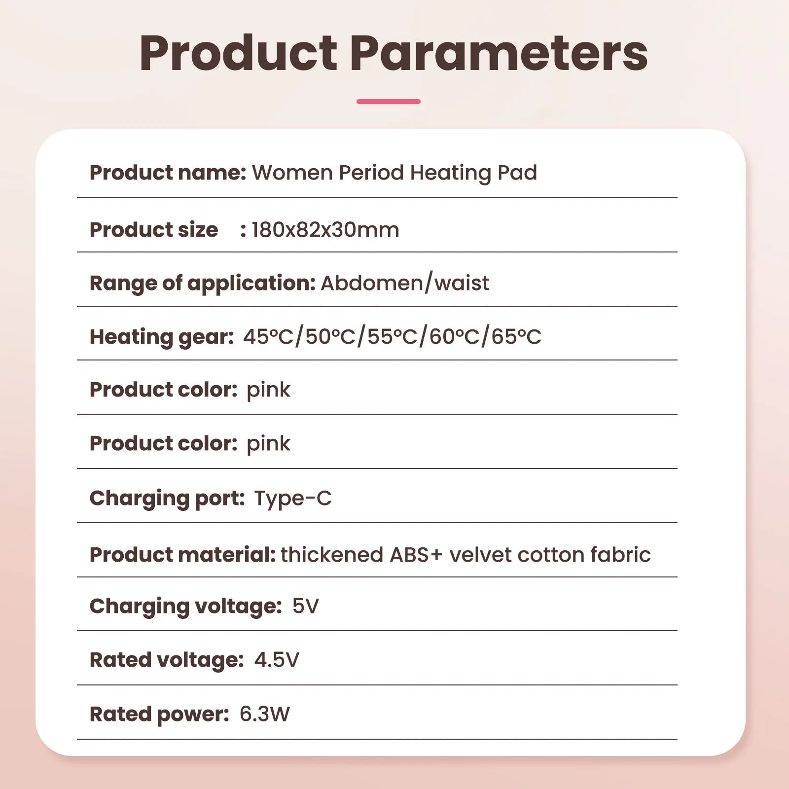 Portable Menstrual Heating Pad with Vibration Massage - 19