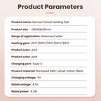 Portable Cordless Menstrual Heating Pad with Vibration Massage