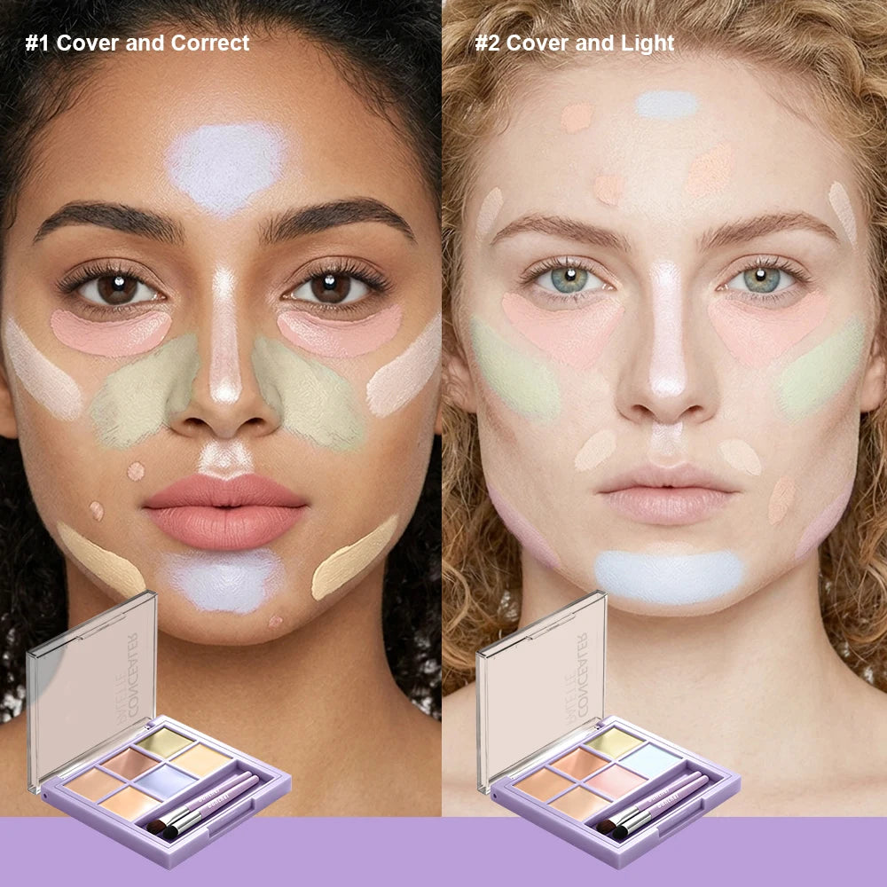 Multi-Shade Face Concealer and Color Correction Palette