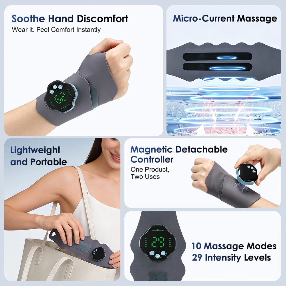 Electric Microcurrent Wrist Massager for Pain Relief - 12