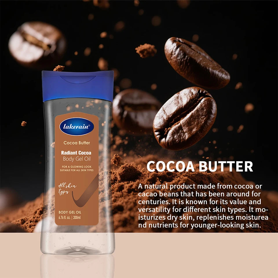 Radiant Cocoa Body Oil Gel for Deep Hydration and Glowing Skin