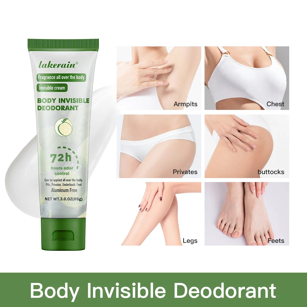 Long-Lasting Invisible Full Body Deodorant Cream