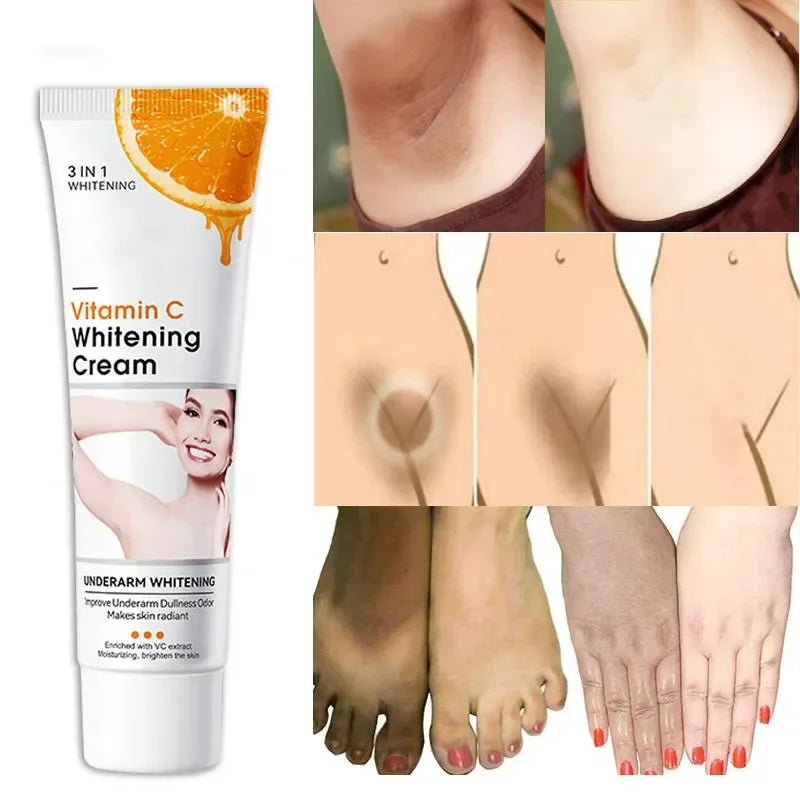 Vitamin C Skin Brightening Cream for Underarms Elbows and Knees