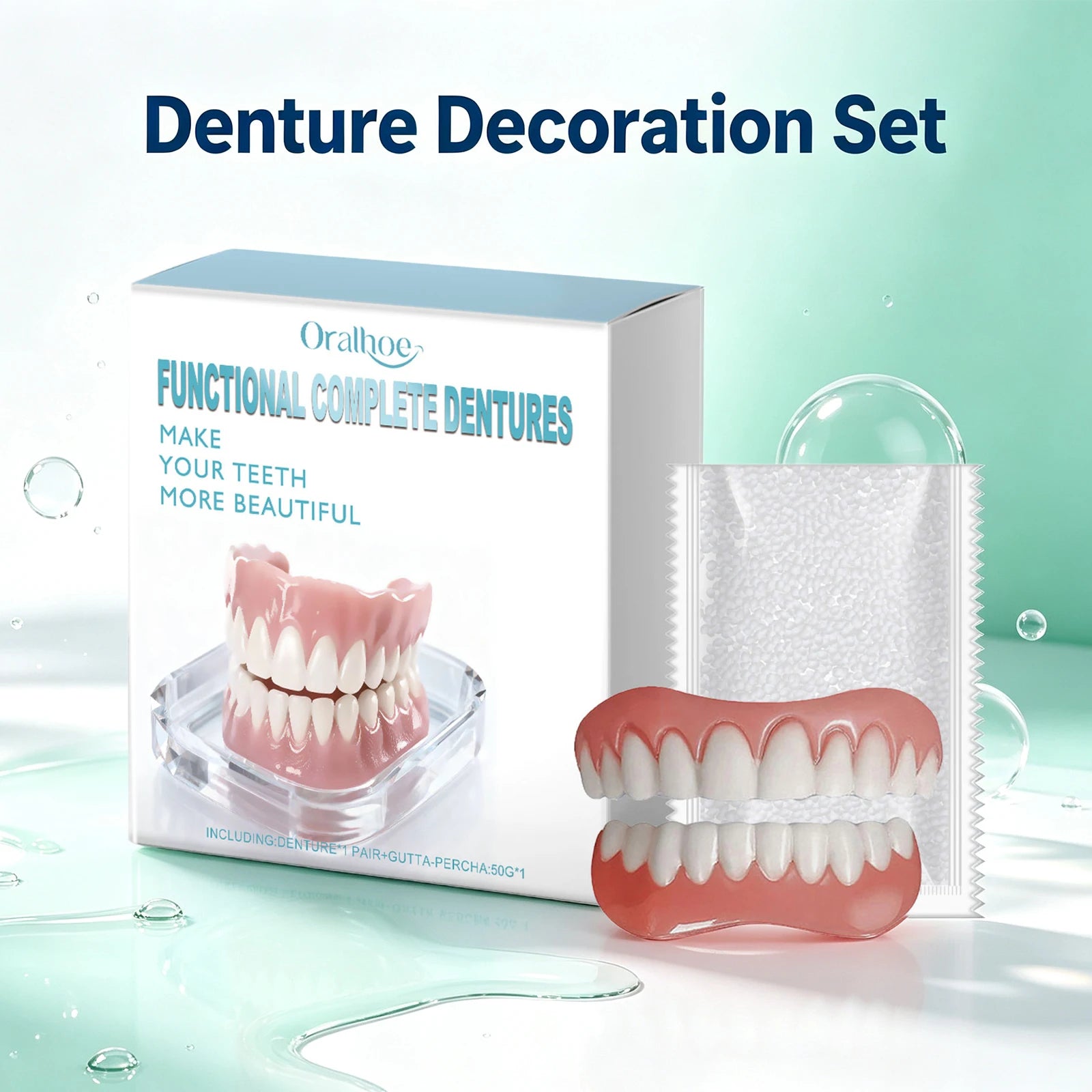 Cosmetic Denture Set for Temporary Smile Enhancement - 1
