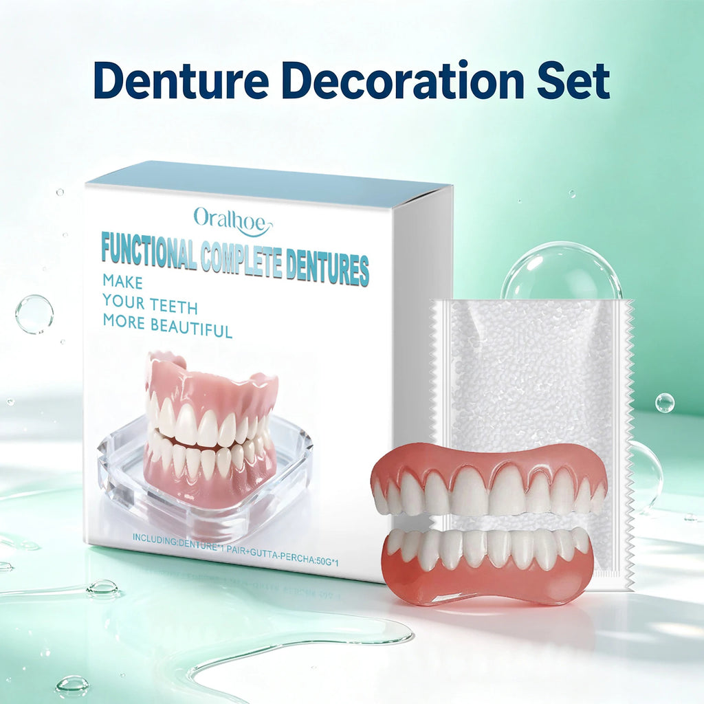 Cosmetic Denture Set for Temporary Smile Enhancement