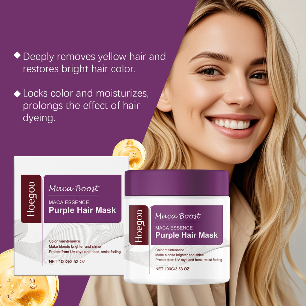 Purple Toning Hair Mask and Shampoo Set for Blonde Hair