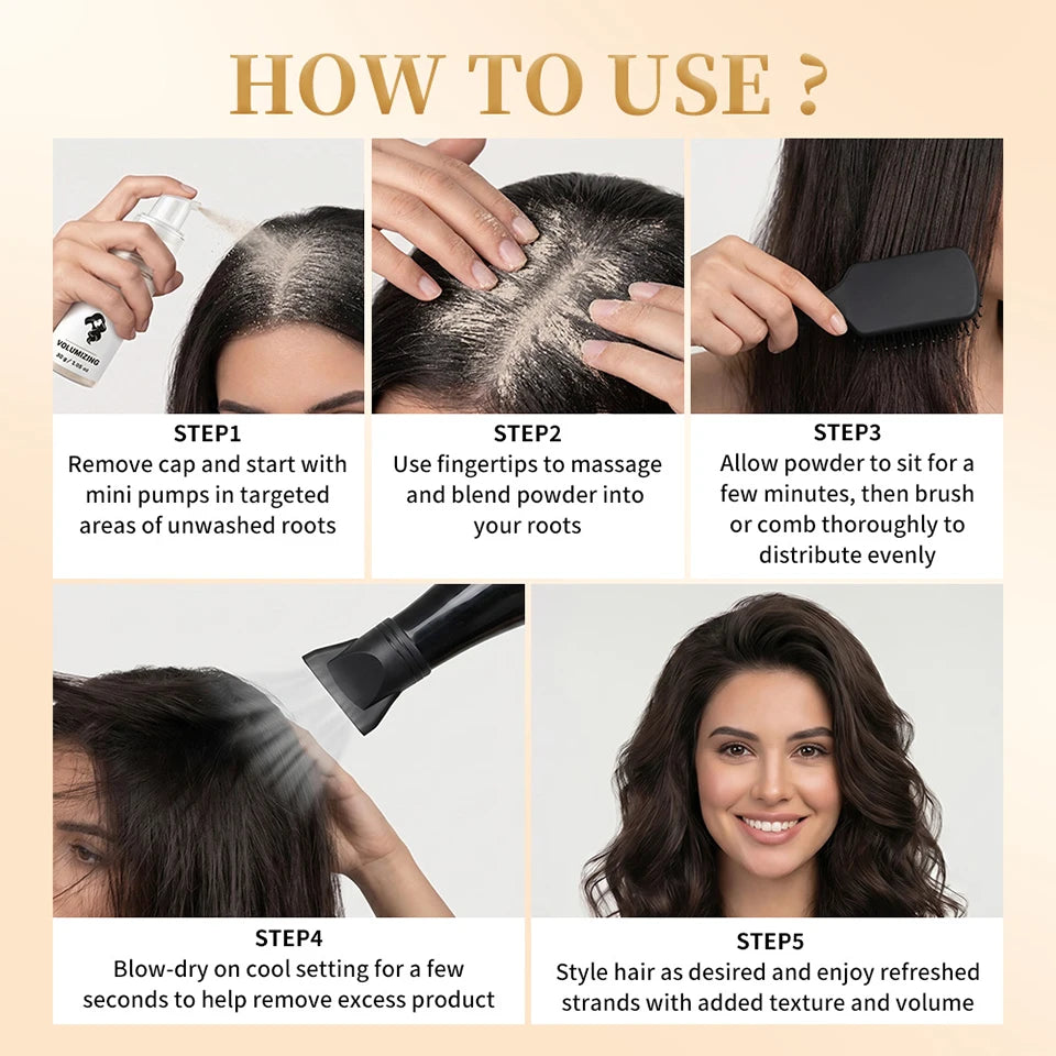 Volumizing Dry Shampoo Powder for Instant Oil Absorption