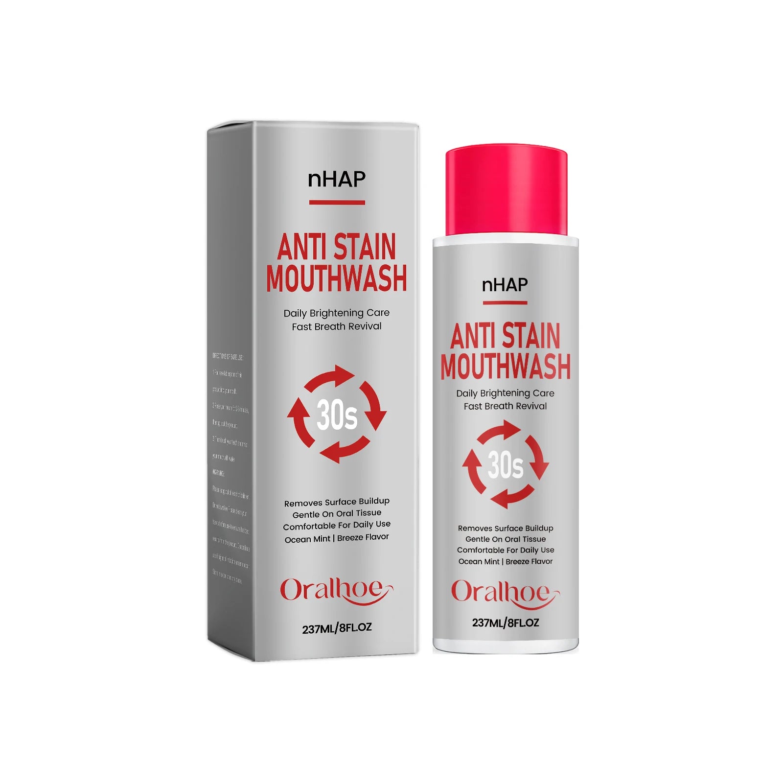 Alcohol-Free Anti-Stain Teeth Whitening Mouthwash - 7