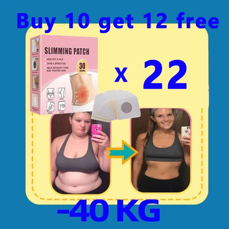 Natural Herbal Body Slimming and Toning Patches - 30 Pack
