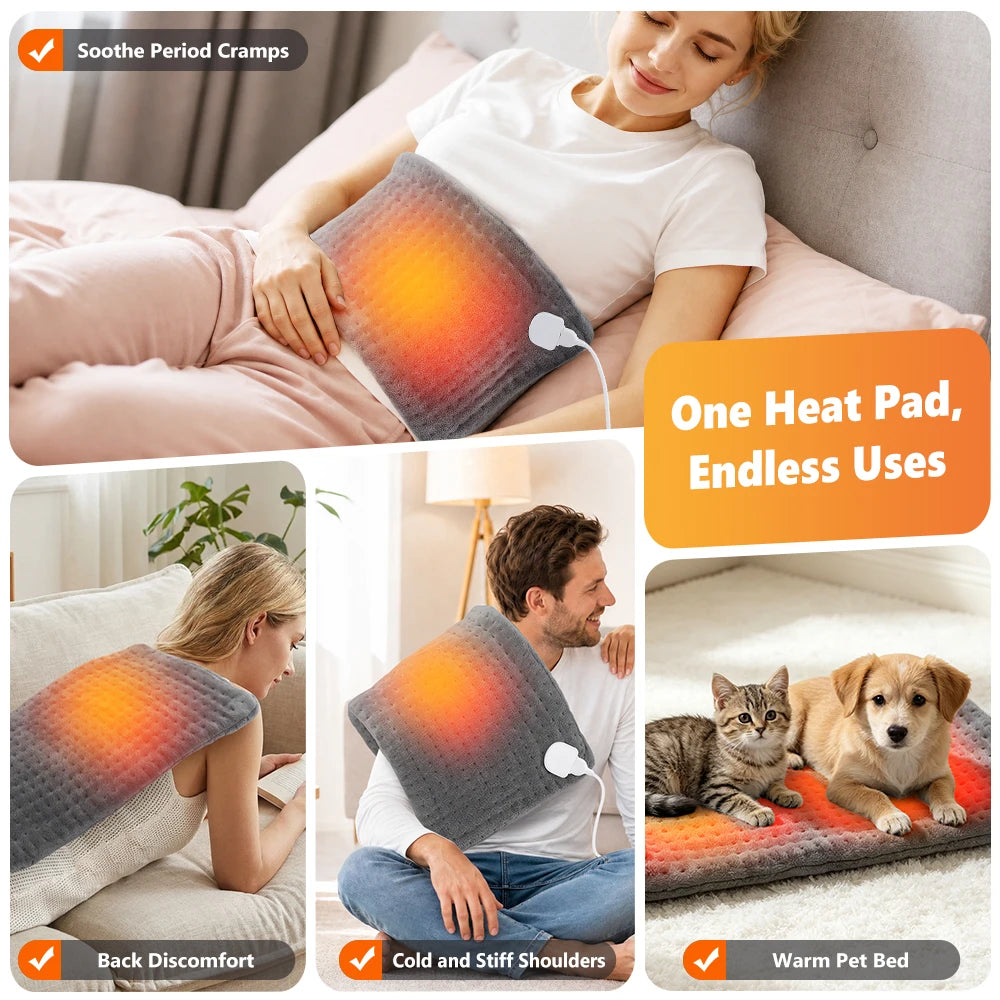 Electric Flannel Heating Pad for Pain Relief and Muscle Relaxation - 12