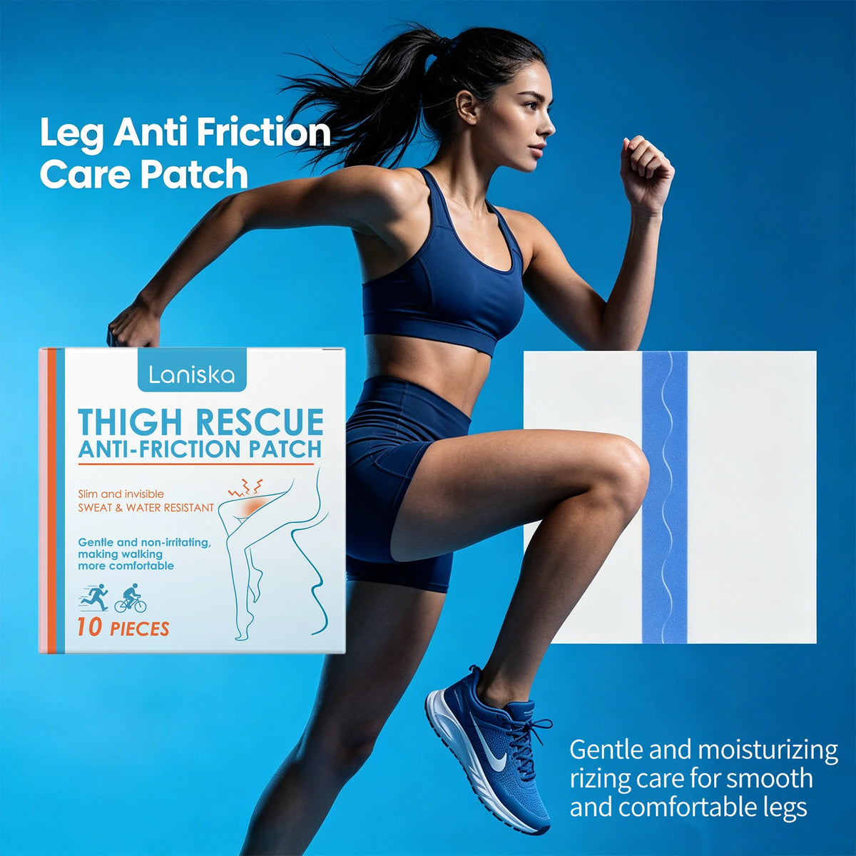 Invisible Anti-Chafing Thigh Patches for Walking and Sports