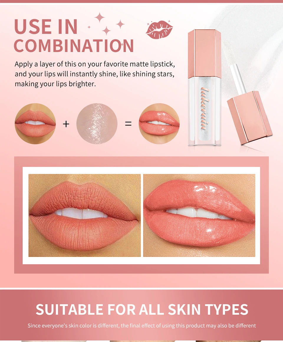 Moisturizing Shimmer Lip Gloss for Plump Hydrated Lips