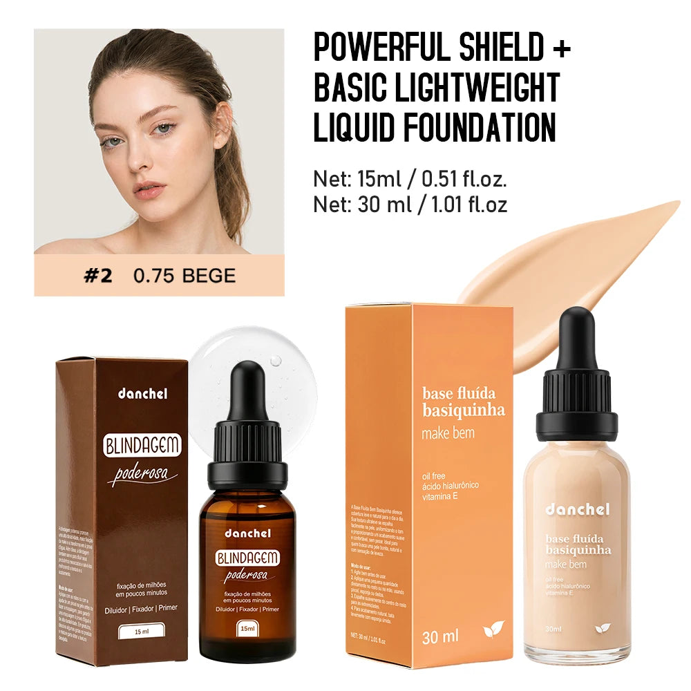 Liquid Foundation and Primer Makeup Set - 24