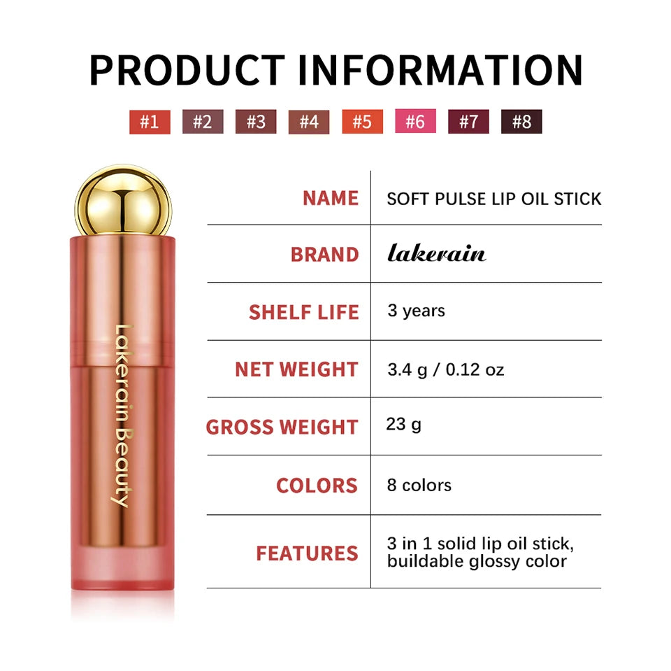 3-in-1 Tinted Moisturizing Lip Oil Stick