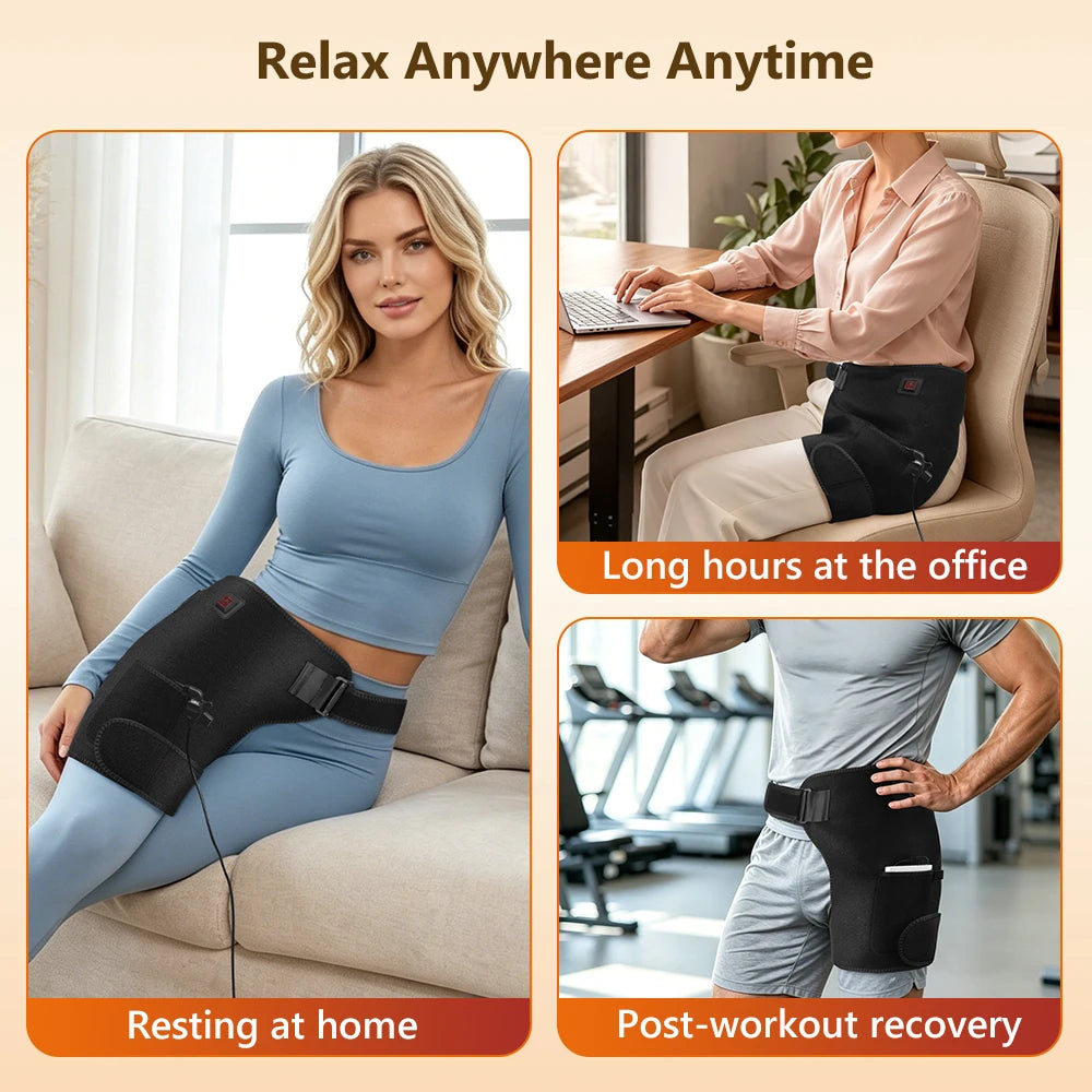 Red Light Therapy Heating Hip & Thigh Support Brace - 6