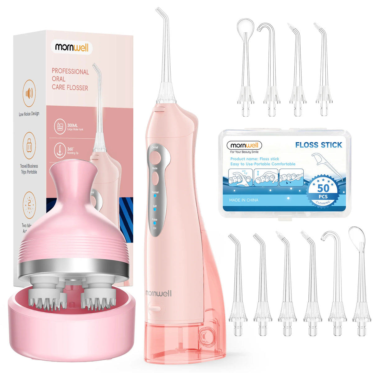Portable Oral Irrigator and Electric Scalp Massager Set
