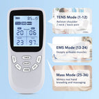 36-Mode Rechargeable TENS & EMS Muscle Stimulator Massager