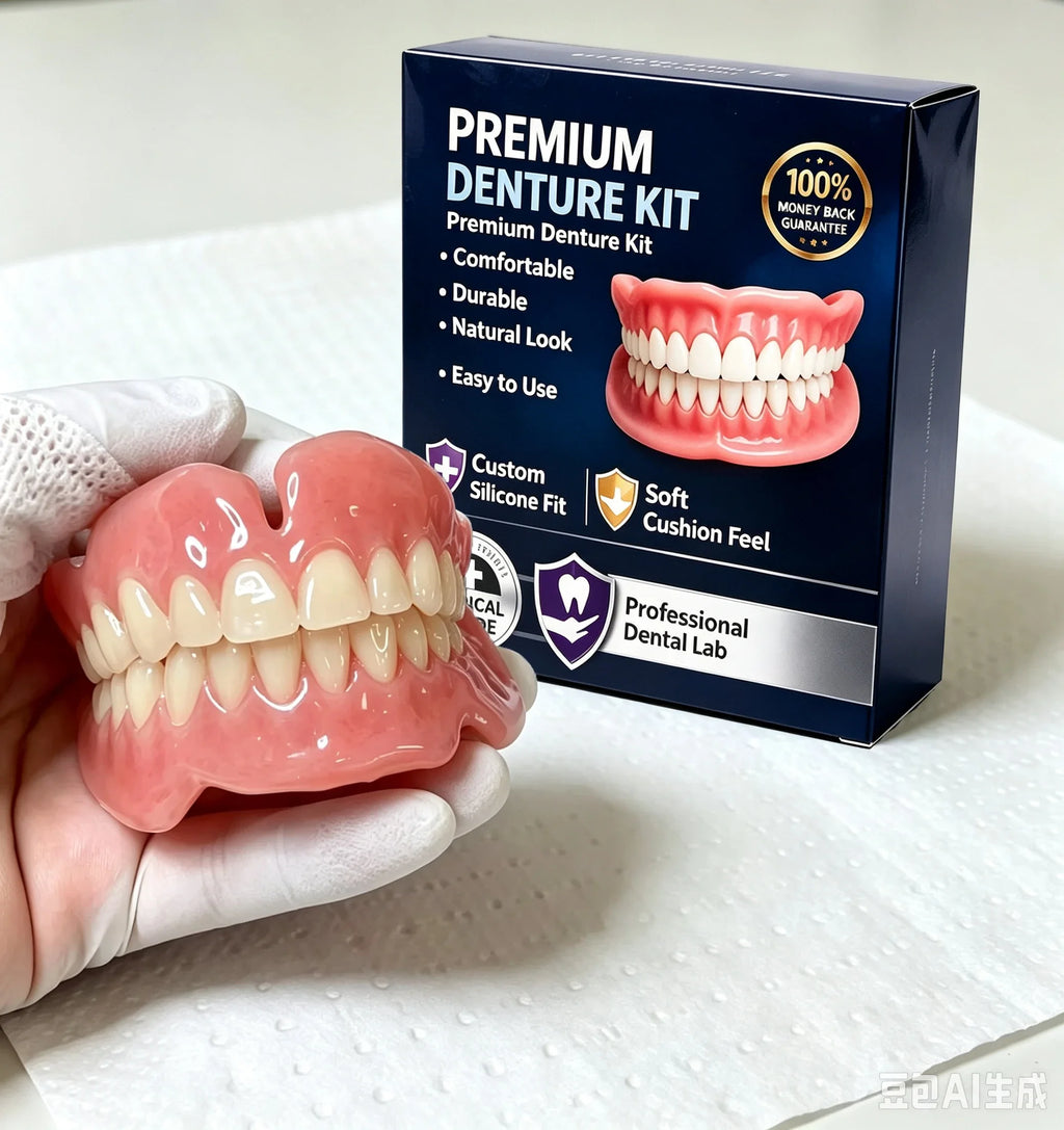 Temporary Silicone Cosmetic Denture Kit for Natural Smile