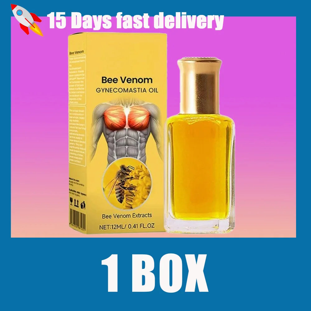 Men's Gynecomastia Chest Tightening & Firming Massage Oil - 8