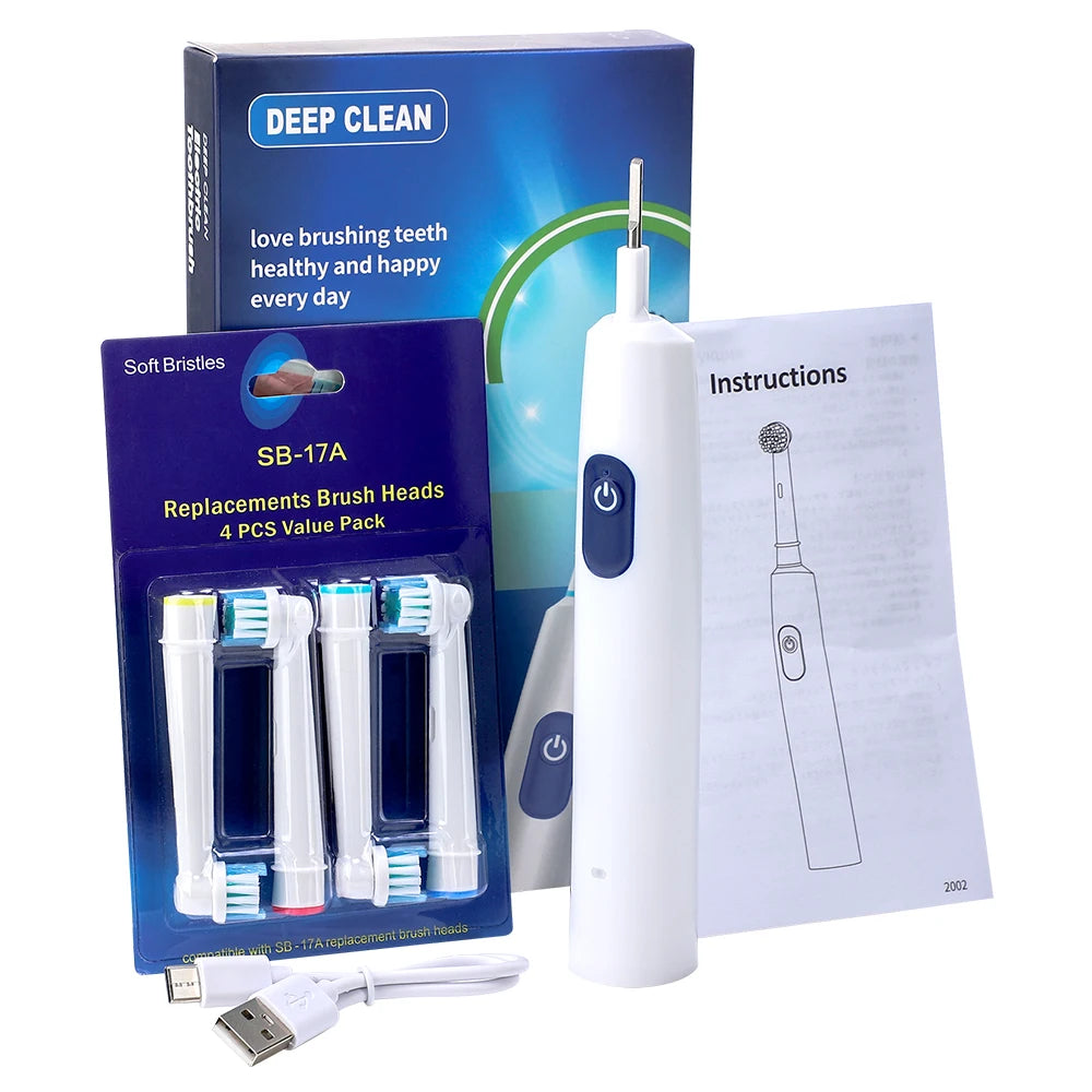 Rechargeable Rotating Electric Toothbrush with 4 Brush Heads - 11