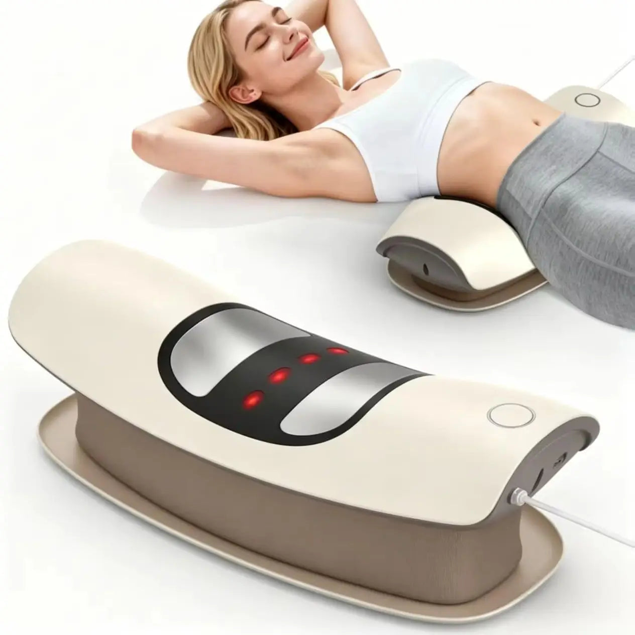 Smart Lumbar Traction Device with Vibration and Airbag Massage - 1