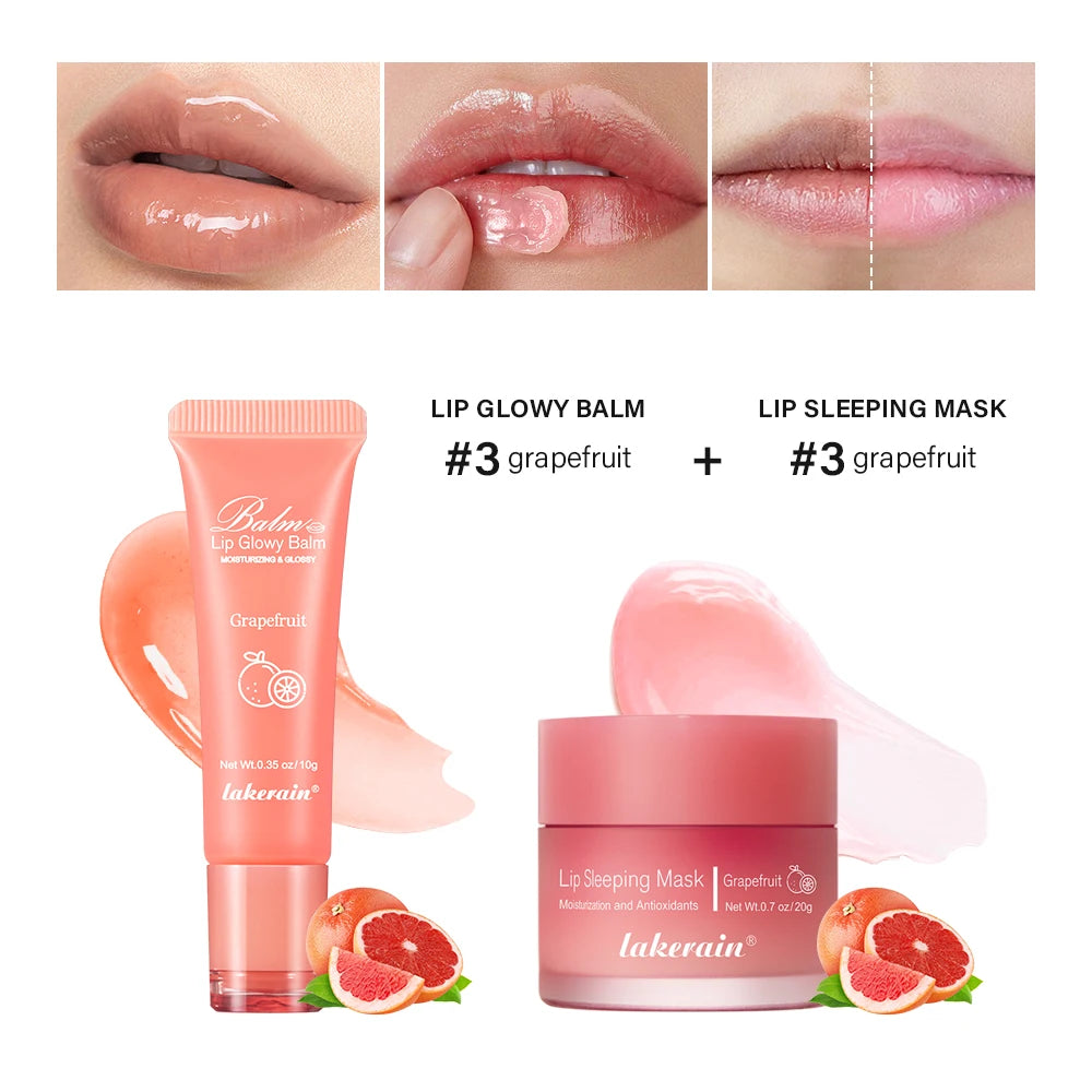 Moisturizing Lip Balm and Overnight Sleeping Mask Set