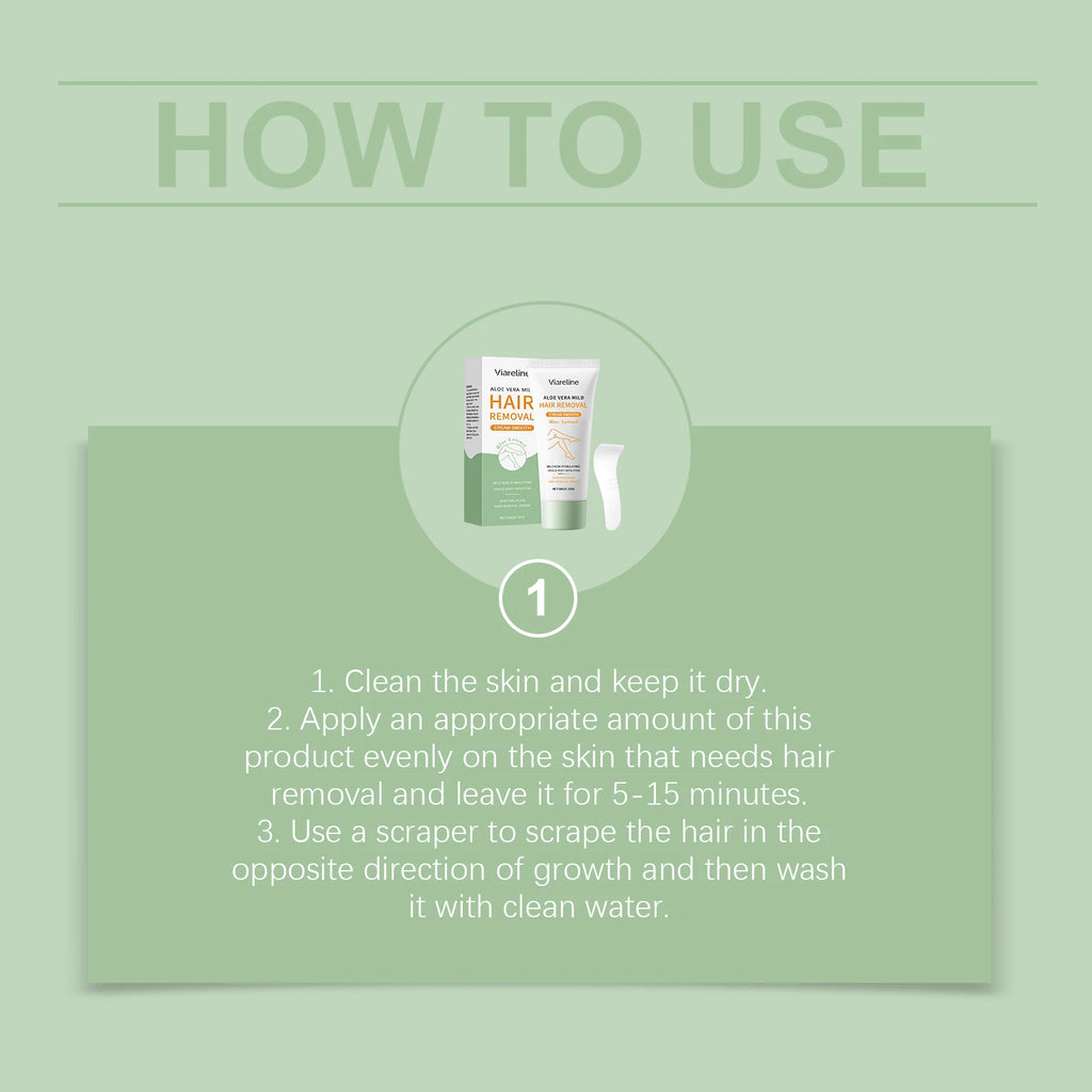 Aloe Vera Painless Hair Removal Cream for Whole Body