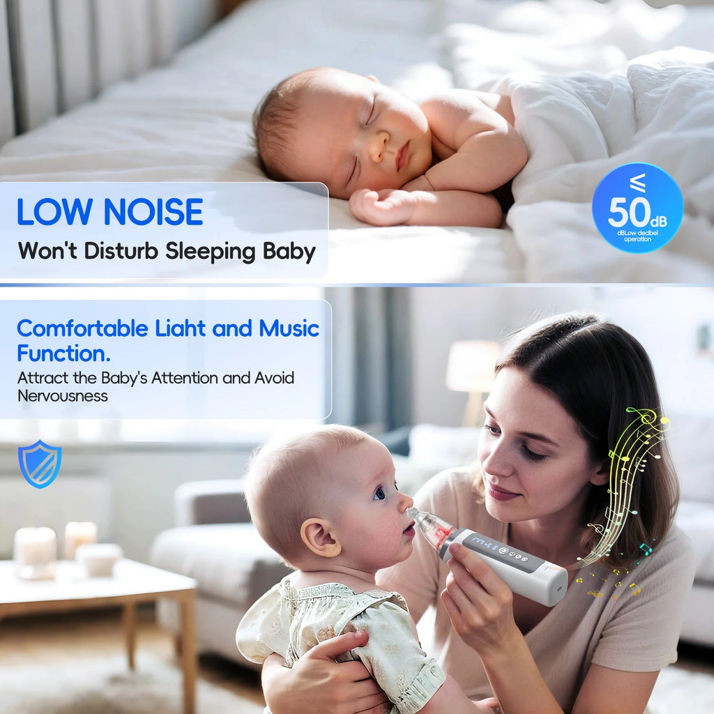 Electric Baby Nasal Aspirator with Music and 3 Suction Levels