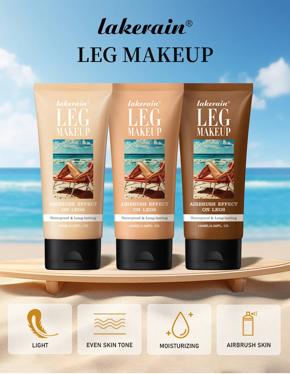 Waterproof Leg Makeup Foundation for Flawless Even Skin Tone