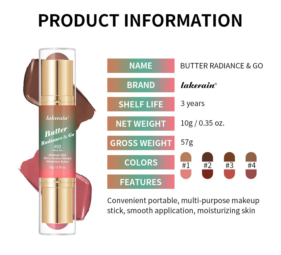 2-in-1 Dual Ended Bronzer and Blush Makeup Stick - 18