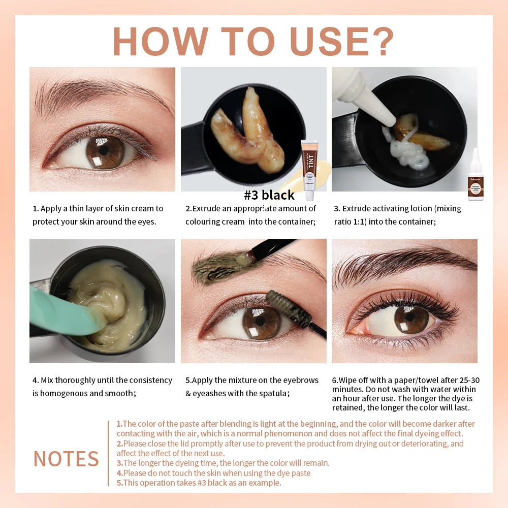 Professional 2-in-1 Eyelash and Eyebrow Tinting Kit - 6