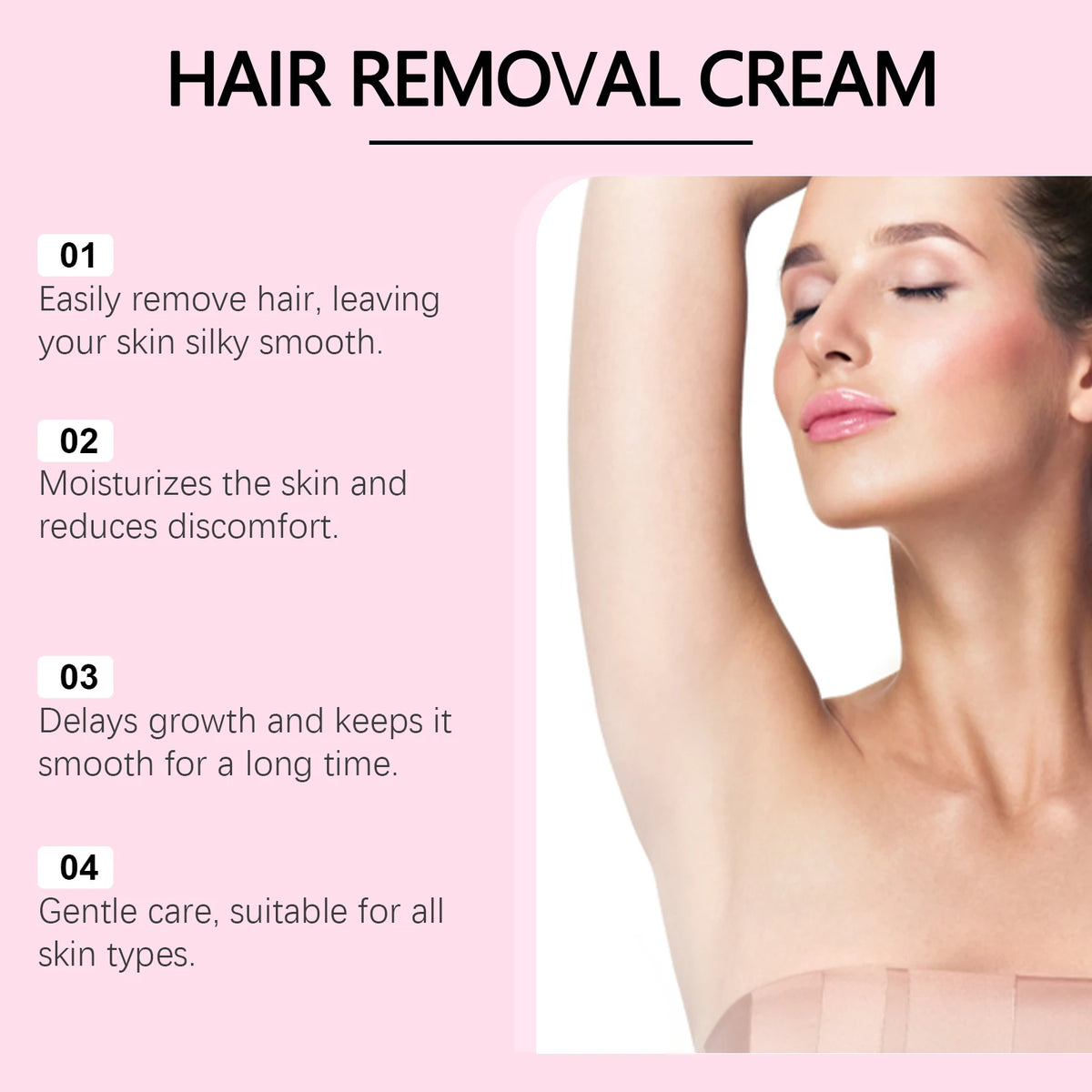 Painless Body Hair Removal Cream and Nourishing Aftercare Oil
