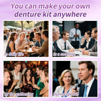 Adjustable Cosmetic Denture Set with Travel Case for Instant Smile