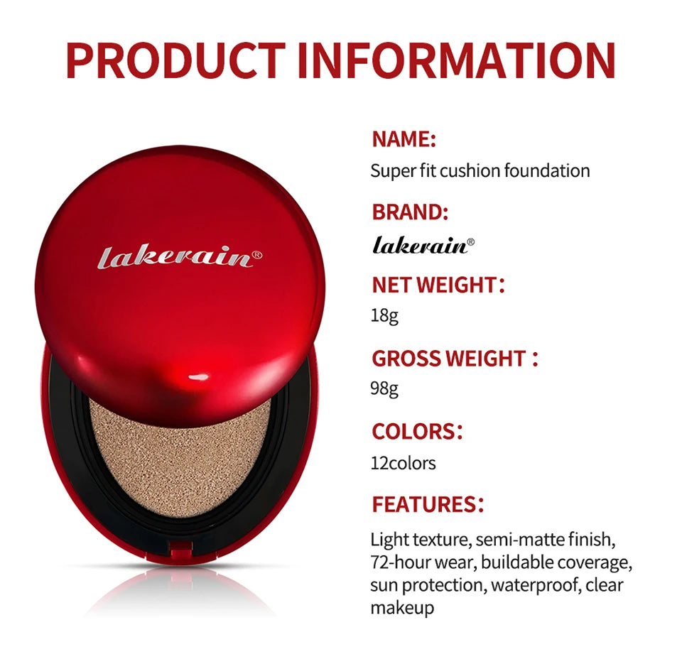 Waterproof Full Coverage Cushion Foundation with Sun Protection - 15