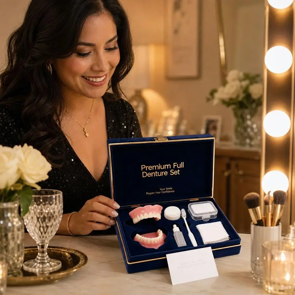 Temporary Cosmetic Denture Set for Instant Smile Correction