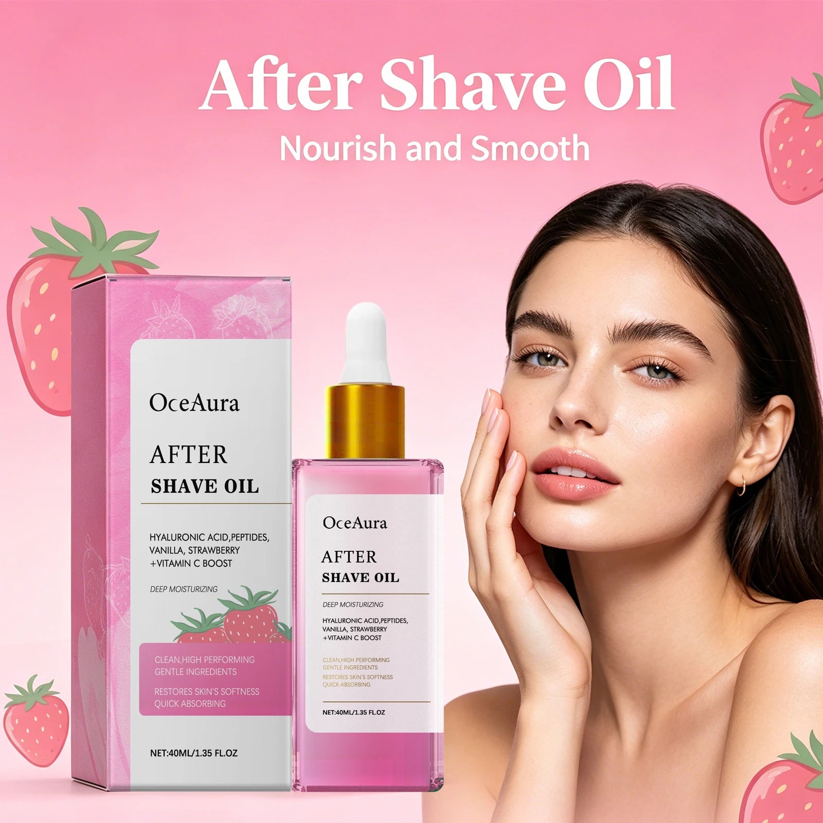 Strawberry Scented Soothing After Shave Oil for Women - 4