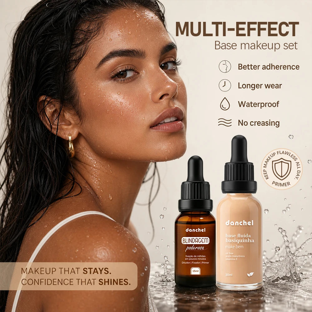 Liquid Foundation and Primer Makeup Set