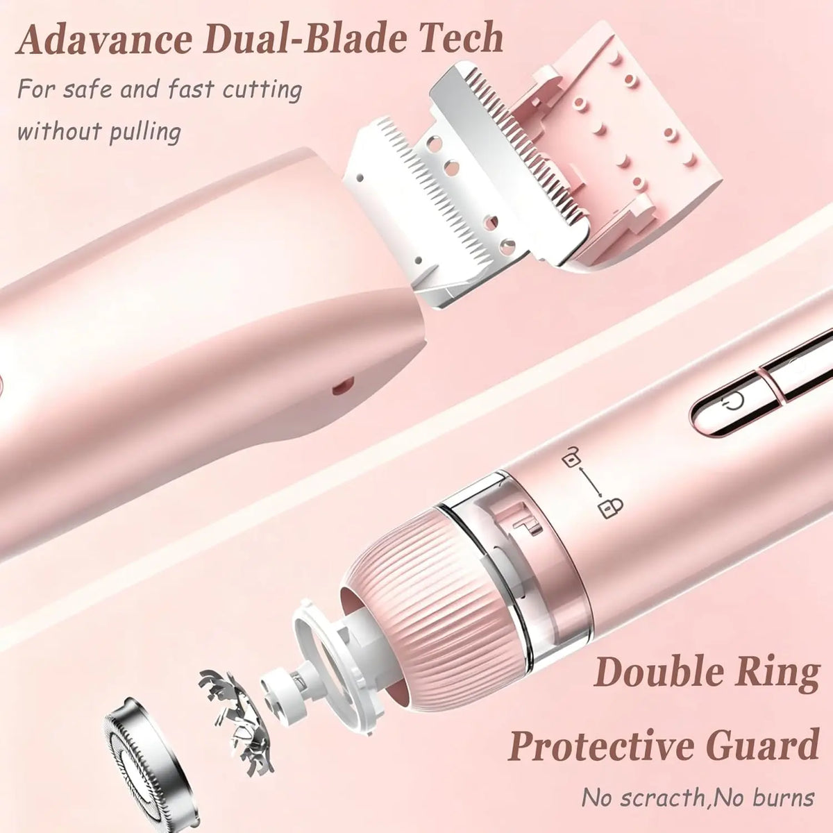 Waterproof 2-in-1 Electric Bikini Trimmer and Body Shaver