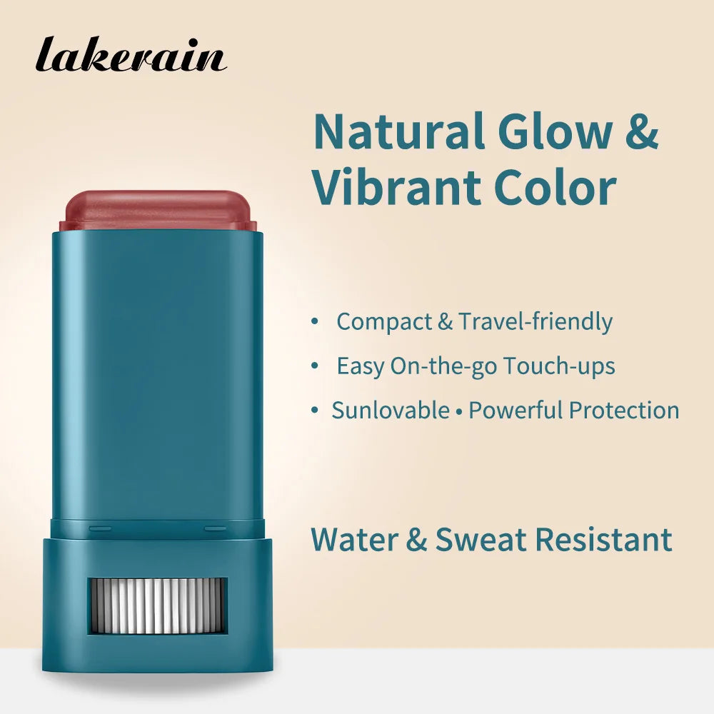 SPF 50 Tinted Sunscreen Blush Stick for Glowing Cheeks