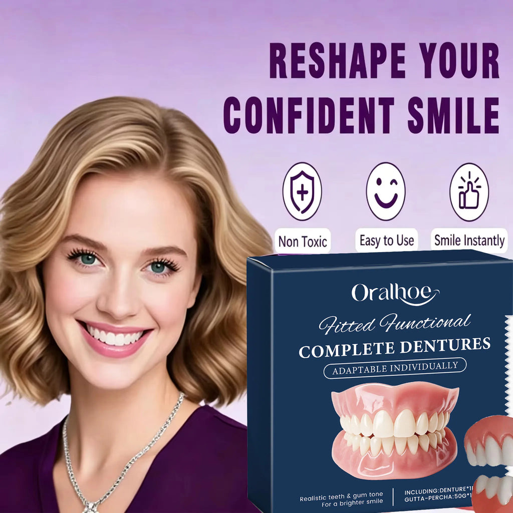 Custom Fit Cosmetic Denture Set for Instant Natural Smile