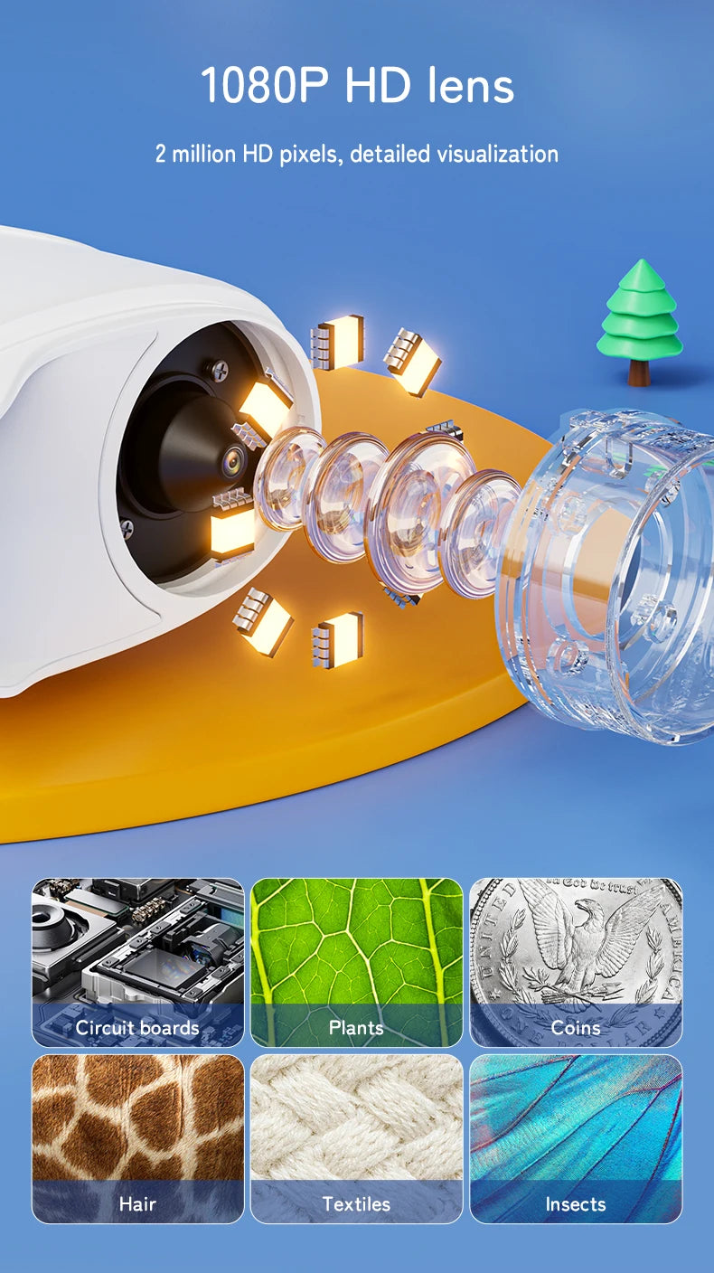 Portable Digital Handheld Microscope for Kids - 10