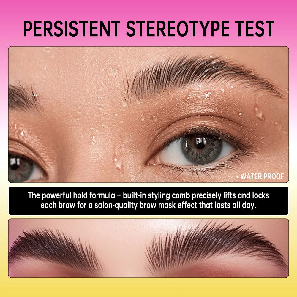 Long-Lasting Brow Lamination Styling Glue with Precision Comb