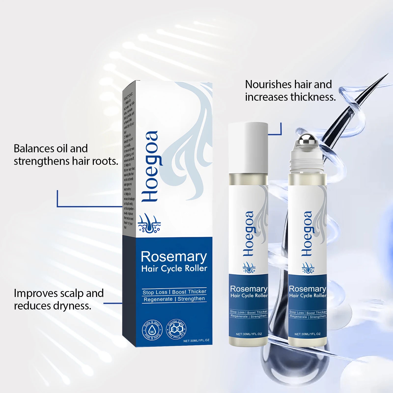 Rosemary Hair Growth Scalp Serum Roller - 9